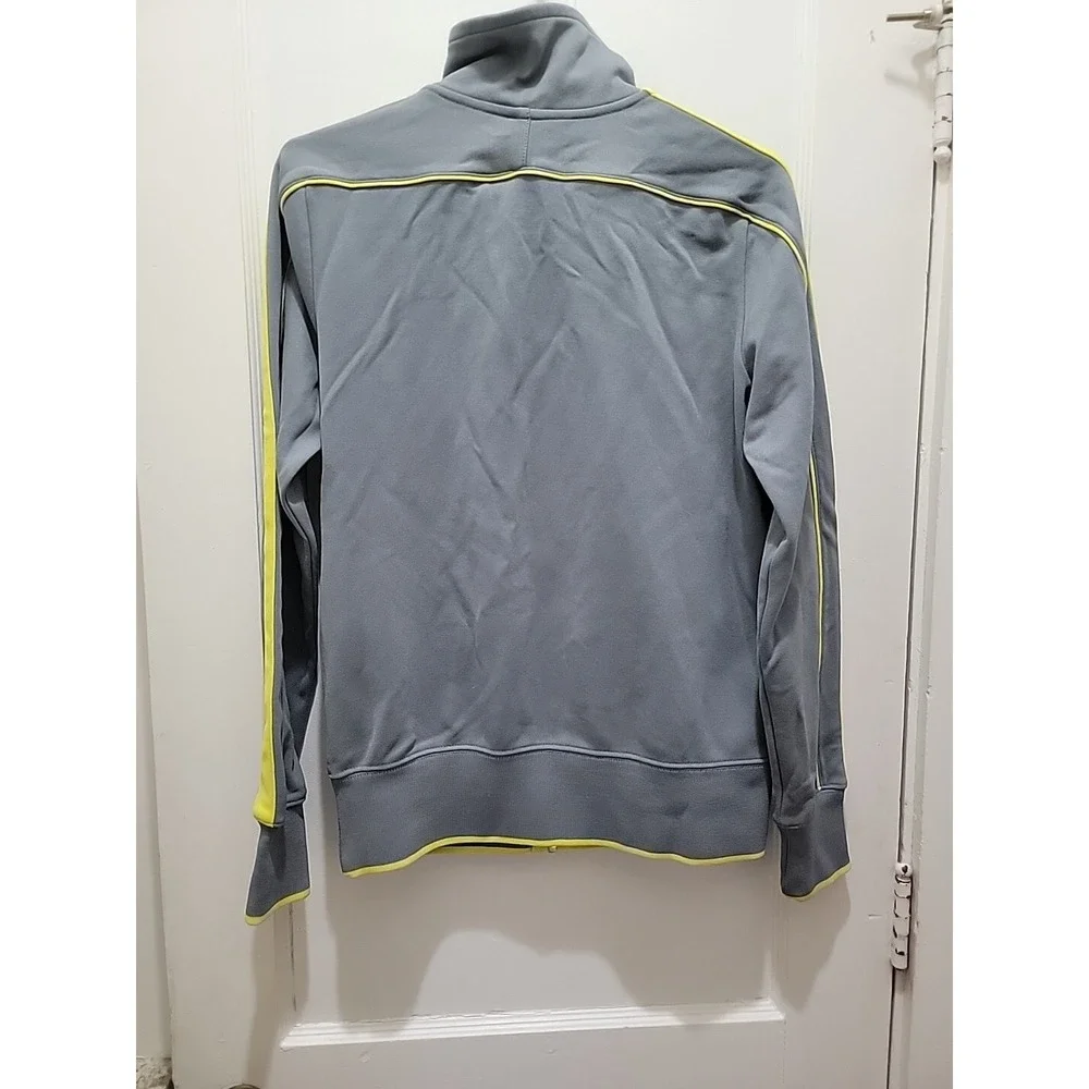 Nike Zip Up Sweatshirt Size Large. Yellow women's gray reflective neon.